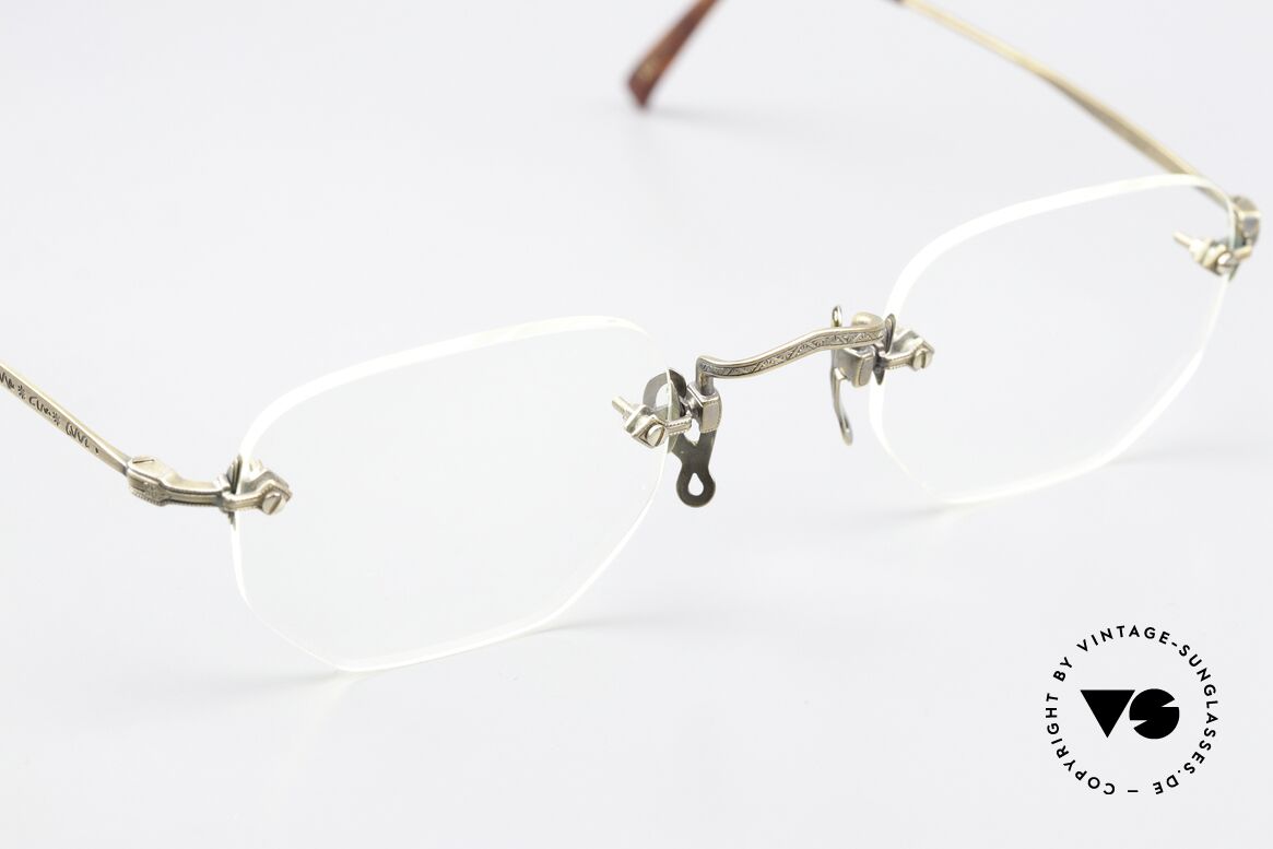 Matsuda 2864 90's Rimless Antique Gold, the lens size can still be changed by your optician, Made for Men and Women
