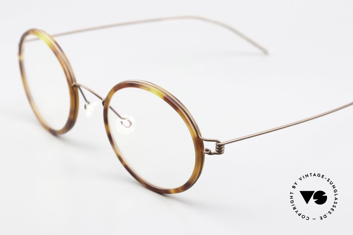 Lindberg Cameron 46 Air Titan Rim Round Frame Bronze Tortoise, true designer eyeglasses for ladies and gents; timeless!, Made for Men and Women