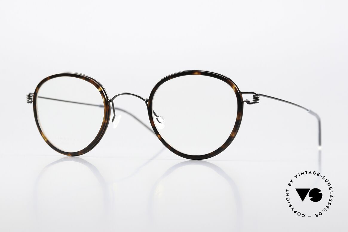 Lindberg Jackie 44 Air Titan Rim Panto Frame Tortoise Black, unisex glasses of the LINDBERG Air Titanium collection, Made for Men and Women