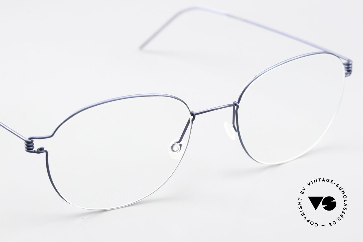 Lindberg Robin 53 Air Titan Rim Matt Dark Blue Eyeglasses, unworn, NOS, with an original hard case by LINDBERG, Made for Men and Women