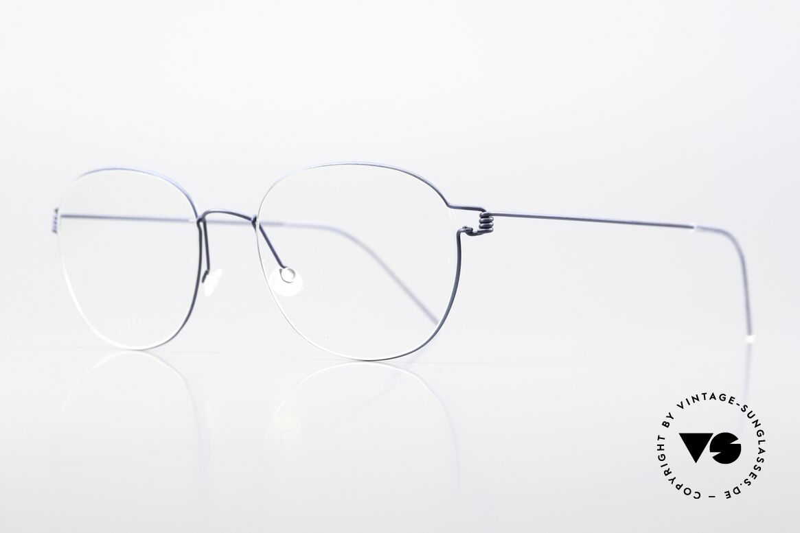 Lindberg Robin 53 Air Titan Rim Matt Dark Blue Eyeglasses, striking & stylish in equal measure = Lindberg Air Titan, Made for Men and Women