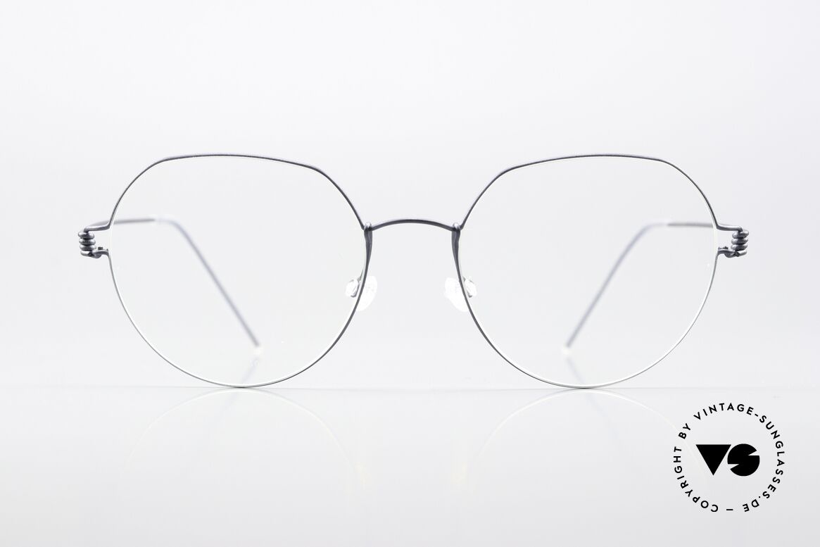 Lindberg Evan Air Titan Rim Panto Frame Matt Blue Gray, mod. EVAN in size 50-17, temple length 145, color U16, Made for Men and Women