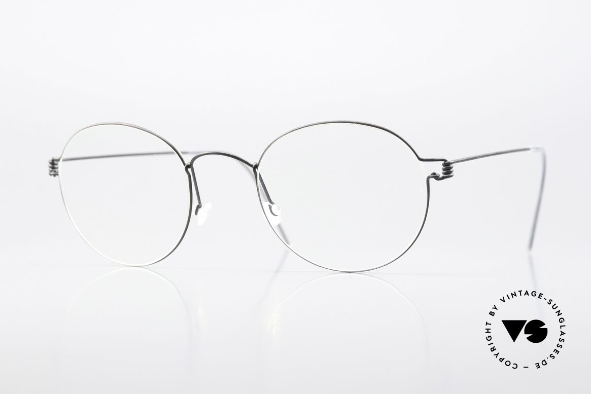 Lindberg Morten Air Titan Rim Panto Frame Unisex Black, Lindberg panto eyeglasses from the Air Titanium series, Made for Men and Women