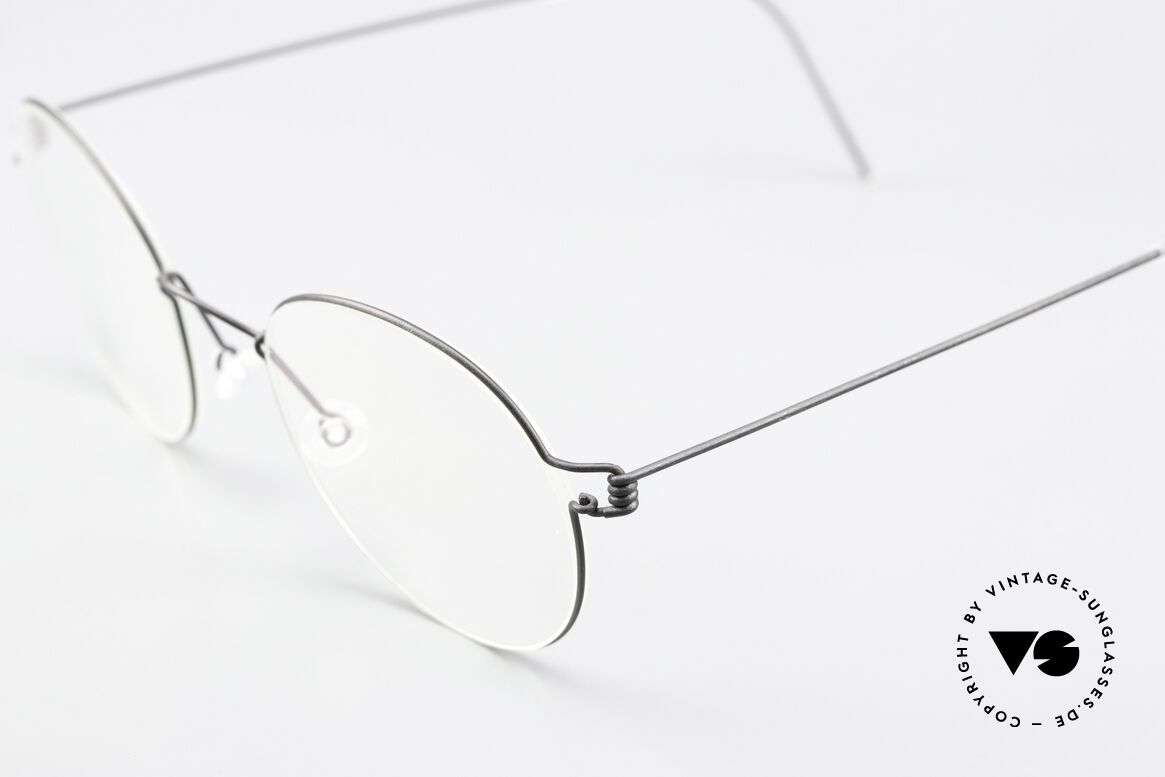 Lindberg Morten Air Titan Rim Panto Frame Unisex Black, suitable as women's glasses or men's glasses; timeless!, Made for Men and Women