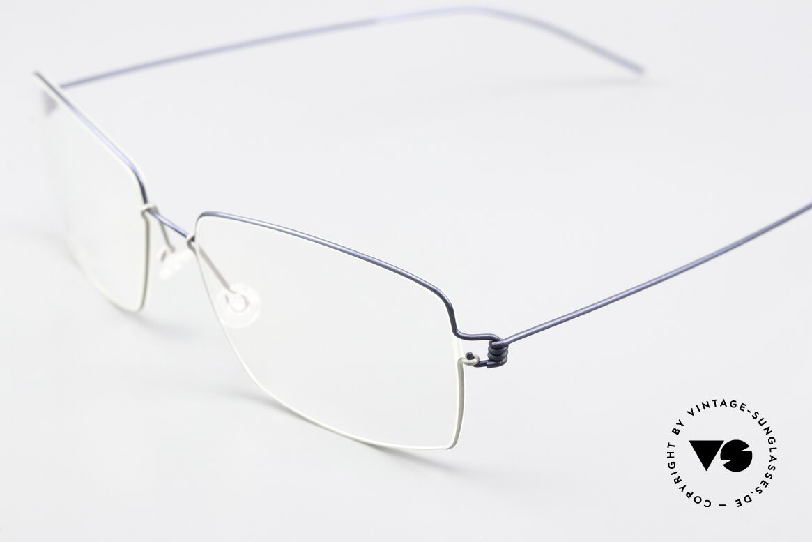 Lindberg Jimmy Air Titan Rim Square Men's Frame Blue Gray, extremely strong, resilient and flexible (and 3g only!), Made for Men