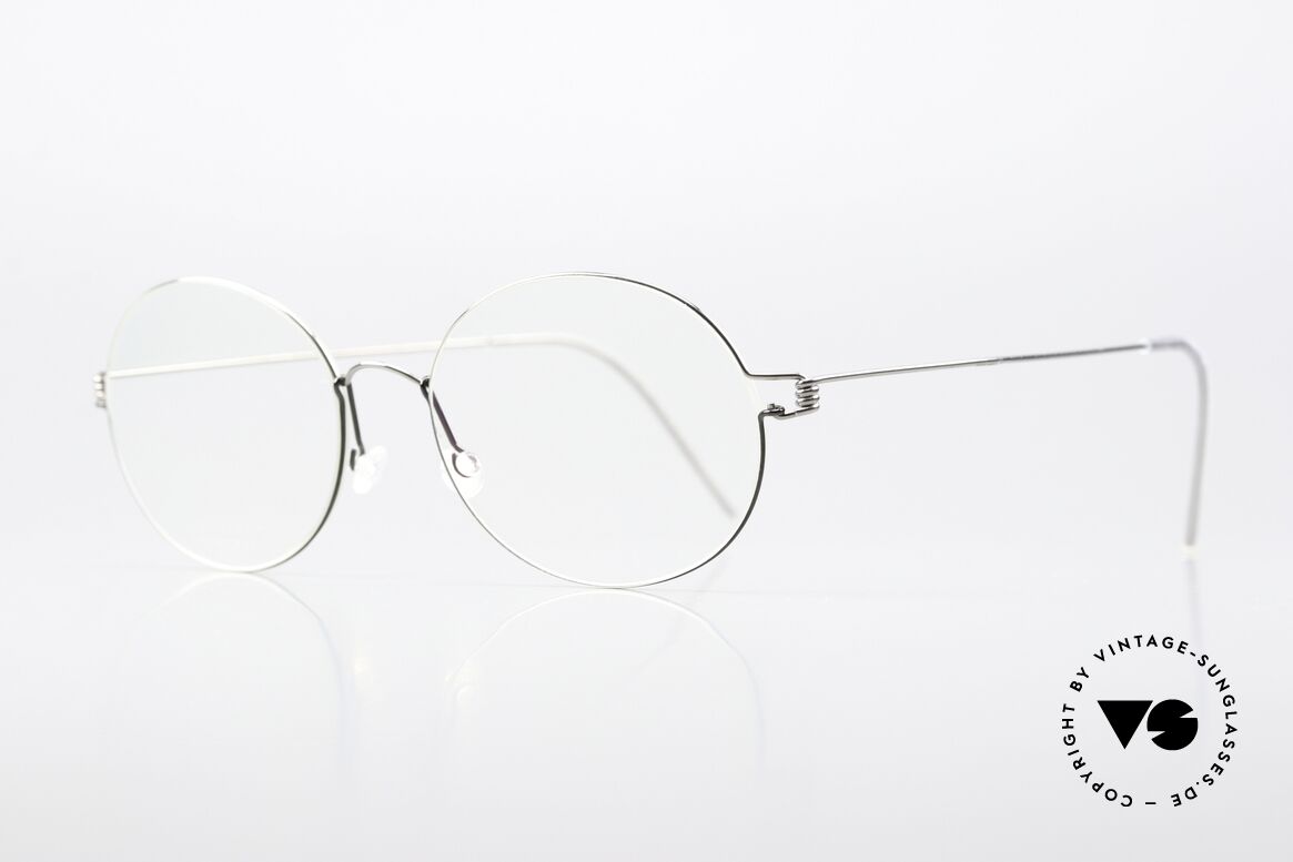 Lindberg Florence Air Titan Rim Round Oval Silver Gray, simply timeless, stylish & innovative: grade 'vintage', Made for Men
