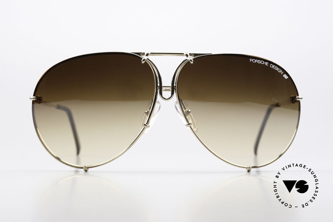 Porsche 5623 Light Mirrored Sun Lenses, the legend with interchangeable lenses; true vintage, Made for Men and Women
