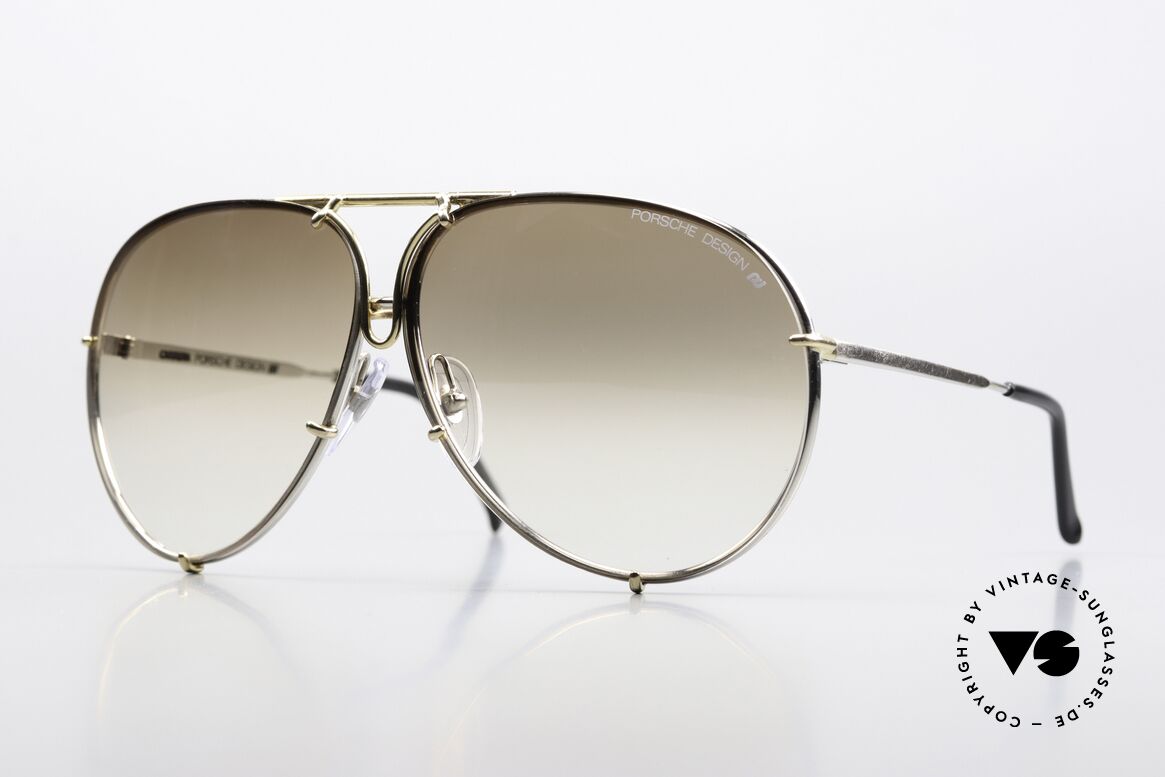 Porsche 5623 Slightly Mirrored Bicolor, vintage Porsche Design by Carrera shades from 1987, Made for Women