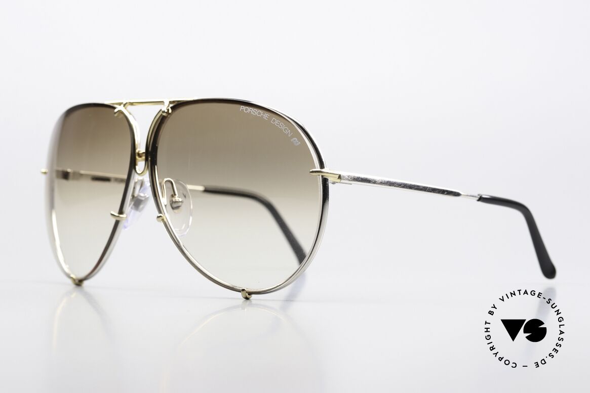 Porsche 5623 Slightly Mirrored Bicolor, 1x blue-gradient & 1x light-brown mirrored gradient, Made for Women