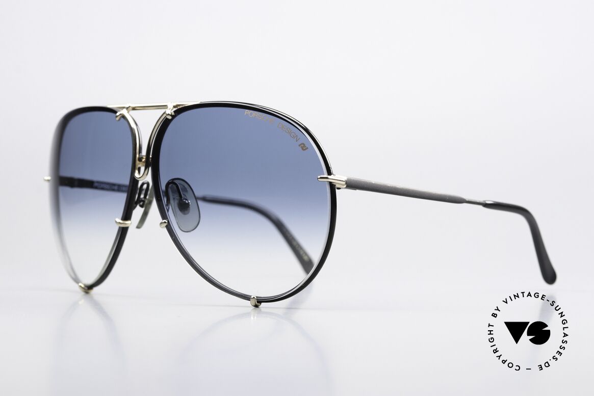 Porsche 5623 Ladies Shades Short Temples, 1x blue-gradient & 1x solid gray (100% UV protection), Made for Women
