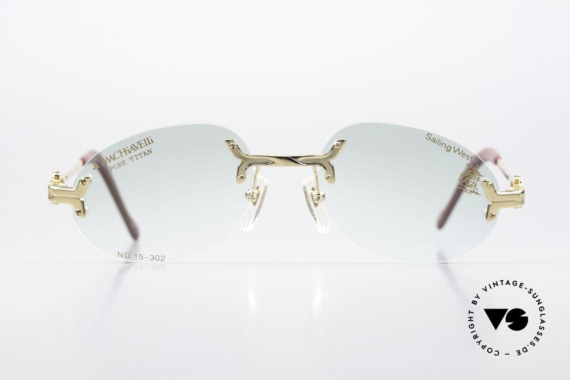 Machiavelli 15-302 Opulent Frame Gold-Plated, collection named after the Italian PHILOSOPHER, Made for Men and Women