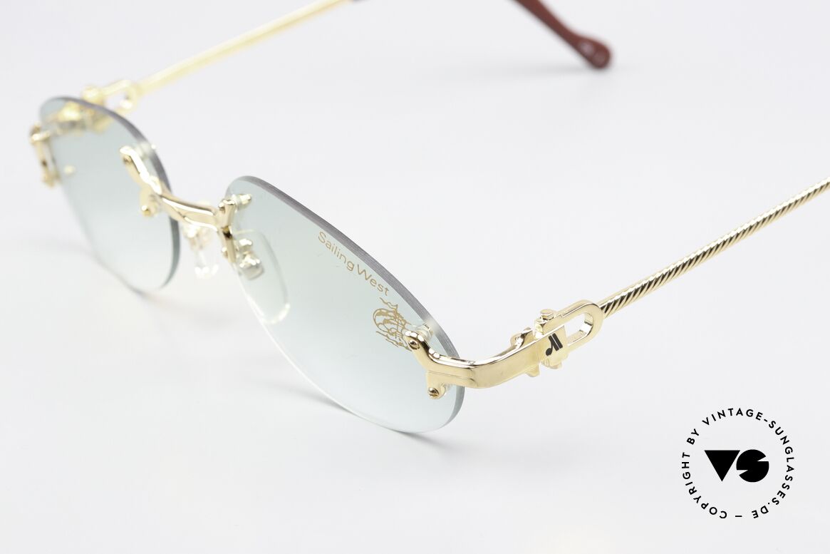 Machiavelli 15-302 Opulent Frame Gold-Plated, gold-plated titanium & slightly tinted demo lenses, Made for Men and Women