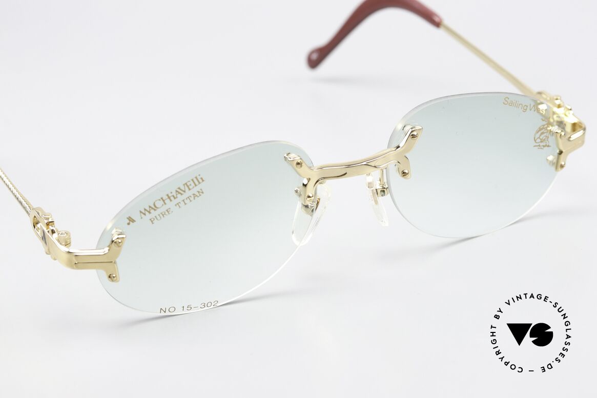 Machiavelli 15-302 Opulent Frame Gold-Plated, can be worn as a fashion accessory (even at night), Made for Men and Women