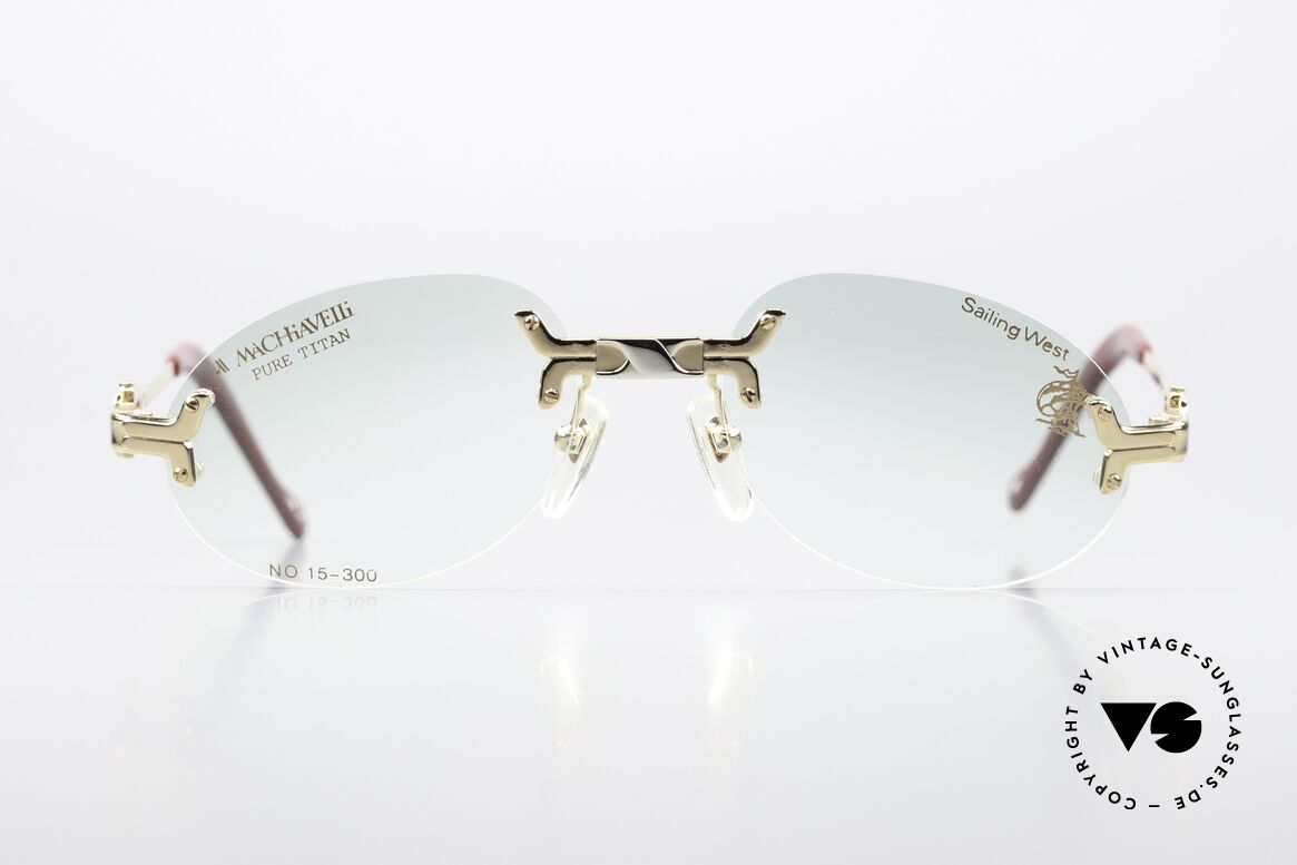 Machiavelli 15-300 Opulent Frame Gold Titan, collection named after the Italian PHILOSOPHER, Made for Men and Women