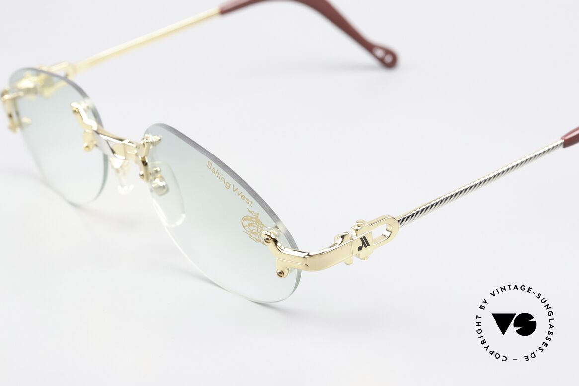 Machiavelli 15-300 Opulent Frame Gold Titan, gold-plated titanium & slightly tinted demo lenses, Made for Men and Women