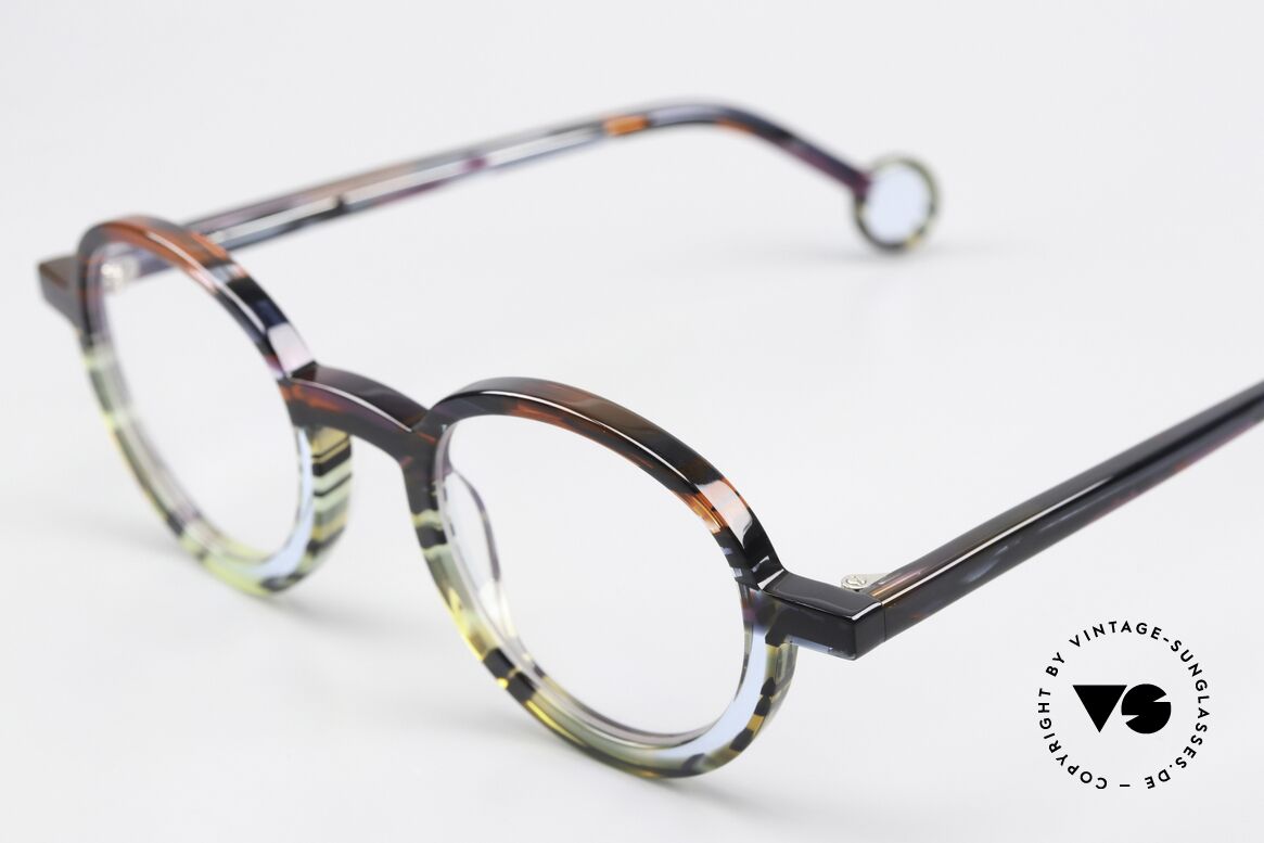 Theo Belgium Balancoire Colorful Transparent Frame, avant-garde designer eyeglasses in TOP quality, Made for Men and Women