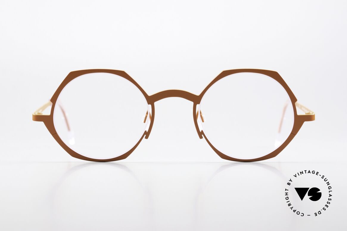 Theo Belgium Wave Pure Titanium Specs Orange, Pure Titanium Theo Belgium glasses, model WAVE, Made for Women