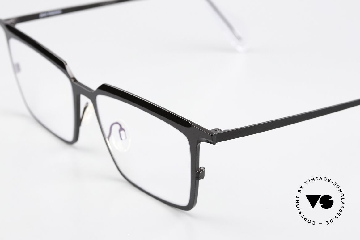 Theo Belgium Barion Square Titan Frame Large, frame XL size 55-16, color 367 (black / dark gray), Made for Men and Women