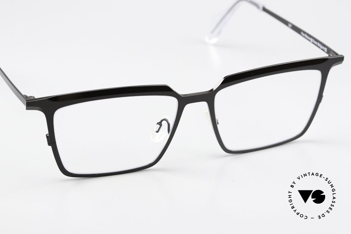 Theo Belgium Barion Square Titan Frame Large, unworn; like all our rare vintage THEO eyewear, Made for Men and Women