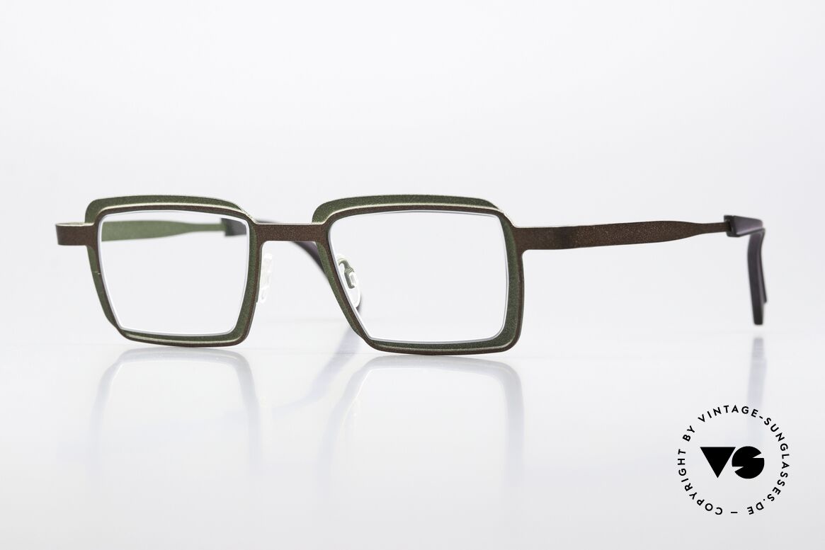Theo Belgium Eye-Witness YC Square Designer Eyewear, fancy Theo Eye-Witness eyeglasses, model YC color 316, Made for Men and Women