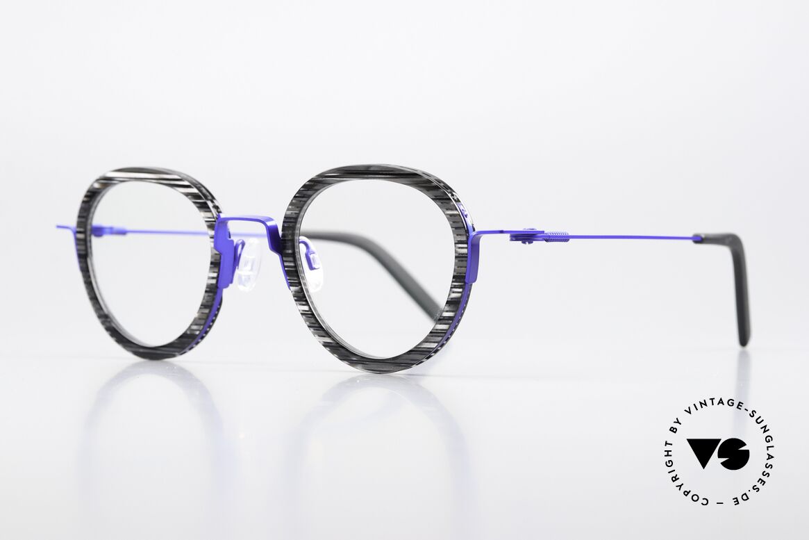 Theo Belgium Stamppot Potatoes Acetate Family, metal and acetate eyeglass-frame in size 48-20, Made for Men and Women