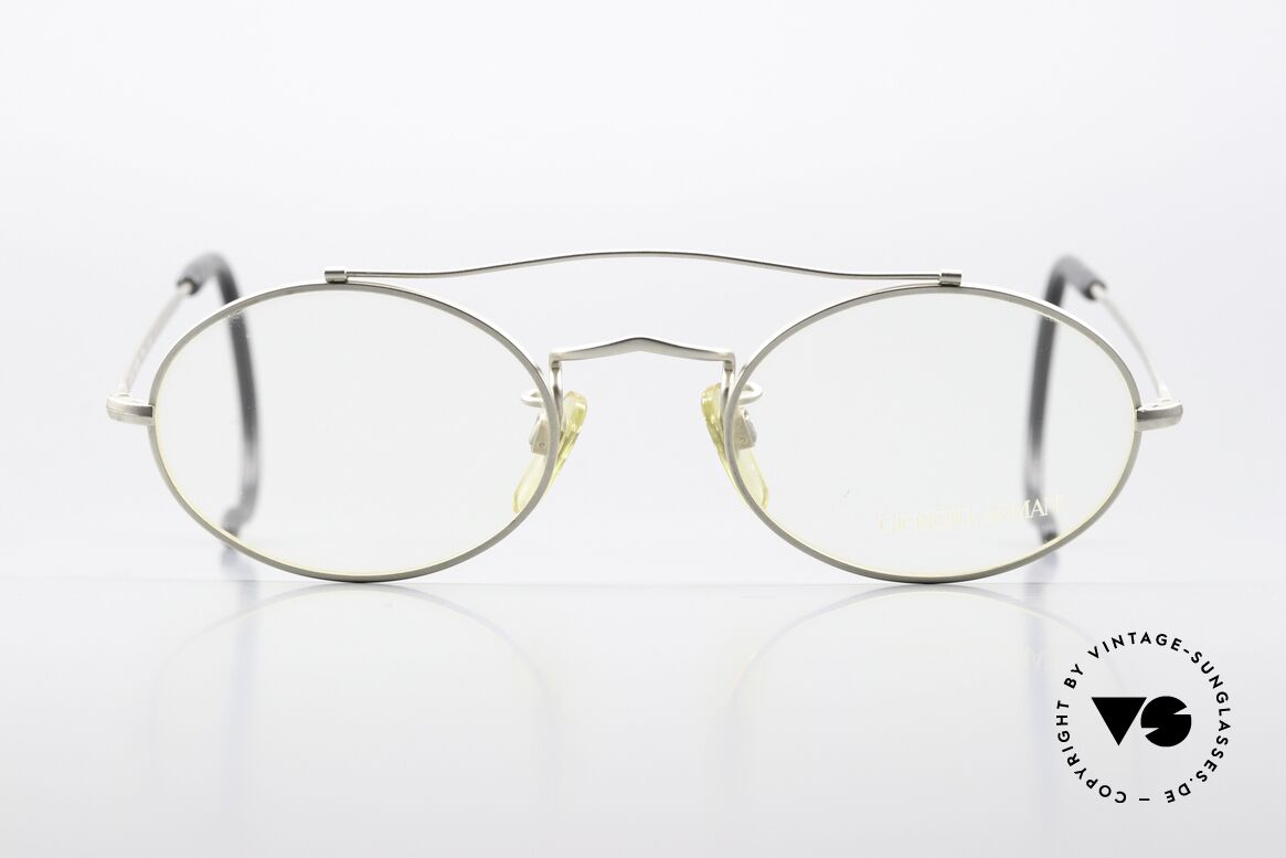 Giorgio Armani 115 90's Frame Sports Temples, oval metal frame with a striking bridge, UNIQUE, Made for Men and Women