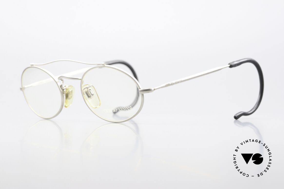Giorgio Armani 115 90's Frame Sports Temples, matt silver finish in medium size 50/21, 165mm, Made for Men and Women