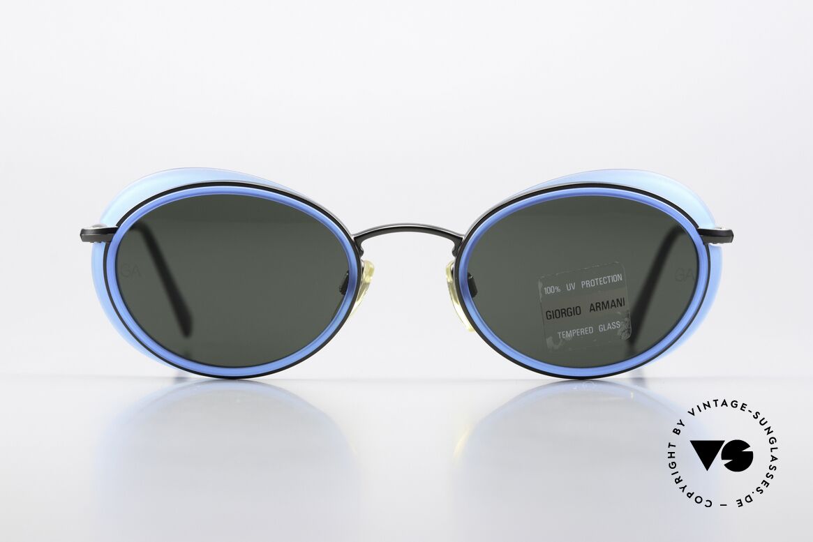 Giorgio Armani 666 Side Shields Frame Oval, high-end mineral lenses (scratch-resistant and 100% UV), Made for Men and Women