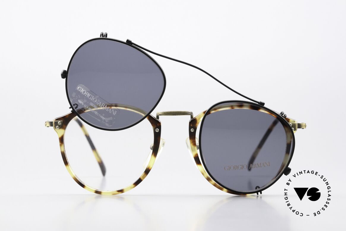 Giorgio Armani 318 Panto Glasses With Clip-On, Size: medium, Made for Men
