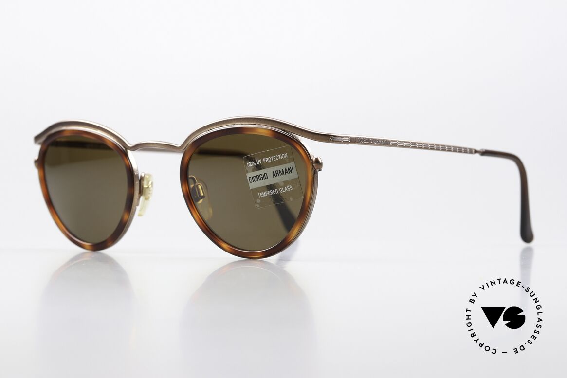 Giorgio Armani 632 Old Designer Shades 90's, bronze / tortoise and with brown mineral sun lenses, Made for Men and Women