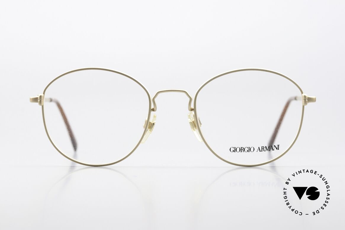 Giorgio Armani 174 Old 80's Specs Panto Style, model 174 in size 50-20, 135, color code 703: gold, Made for Men and Women