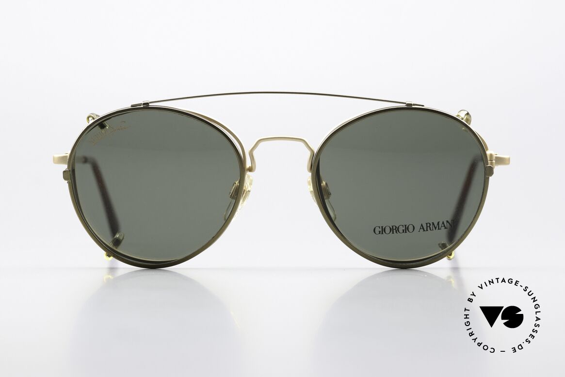 Giorgio Armani 174 With Serious Fun Clip-On, model 174 in size 48-20, 135, color code 703: gold, Made for Men and Women