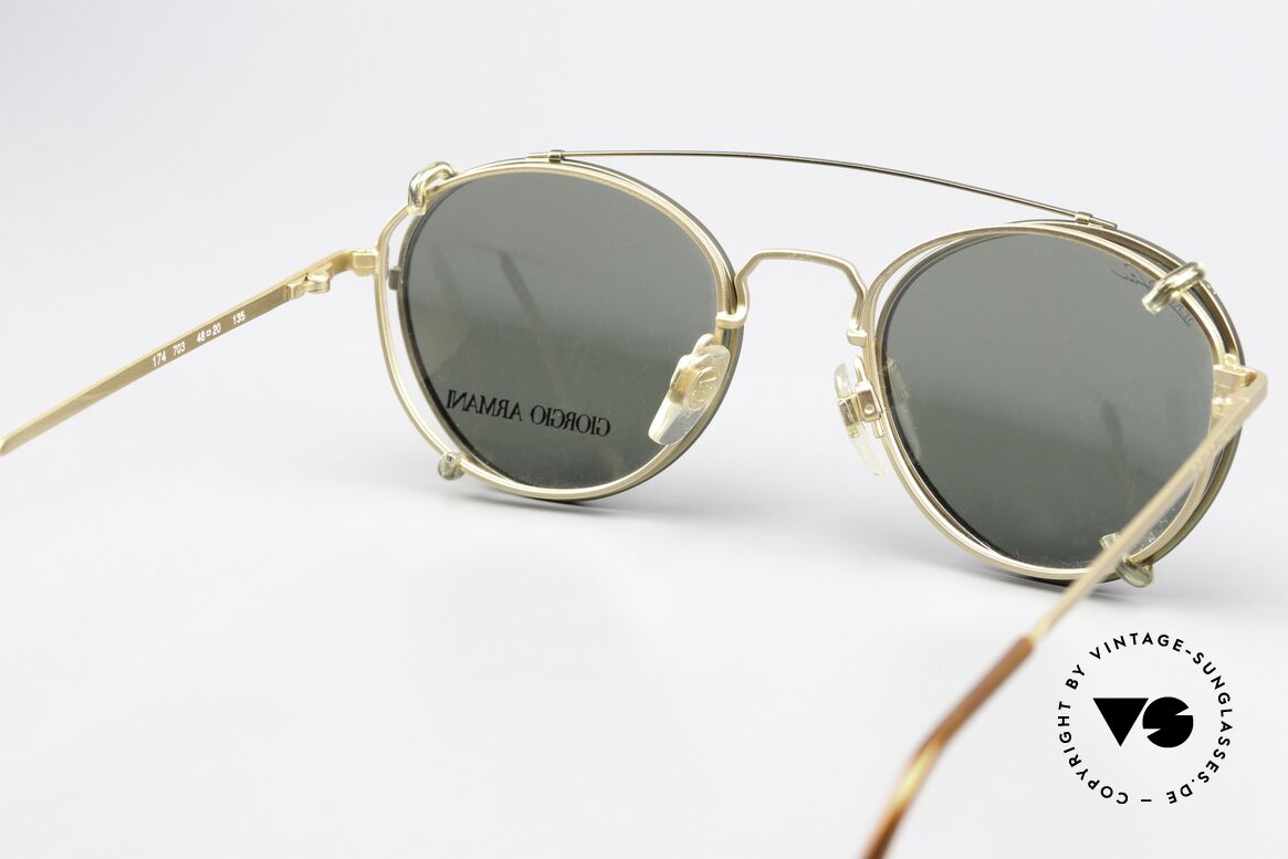 Giorgio Armani 174 With Serious Fun Clip-On, unworn rarity (like all our vintage Armani eyewear), Made for Men and Women