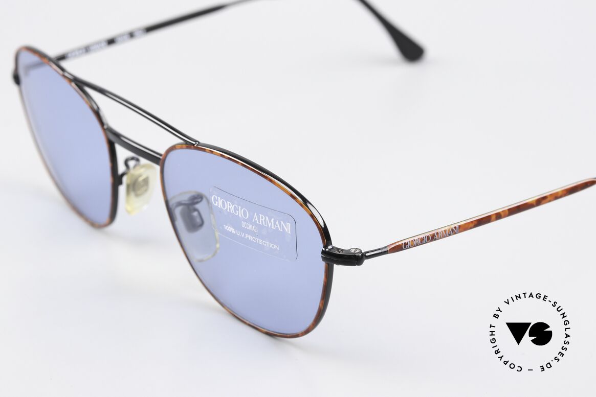 Giorgio Armani 605 Sunglasses Classics 1990's, with solid blue sun lenses (for 100% UV protection), Made for Men