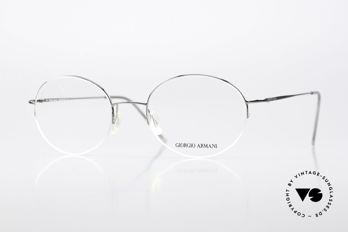 Giorgio Armani 27 90s Round Eyeglasses Nylor, Giorgio Armani, mod. 27, col. 6LB, size 48/18, 135, Made for Men and Women