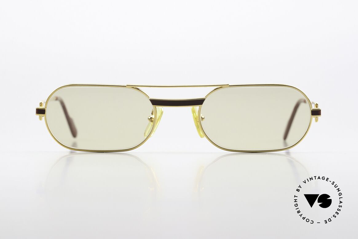 Cartier MUST Laque - M Lenses Darken Automatically, 22ct gold-plated with LAQUE decor in size 55/20, 140, Made for Men and Women