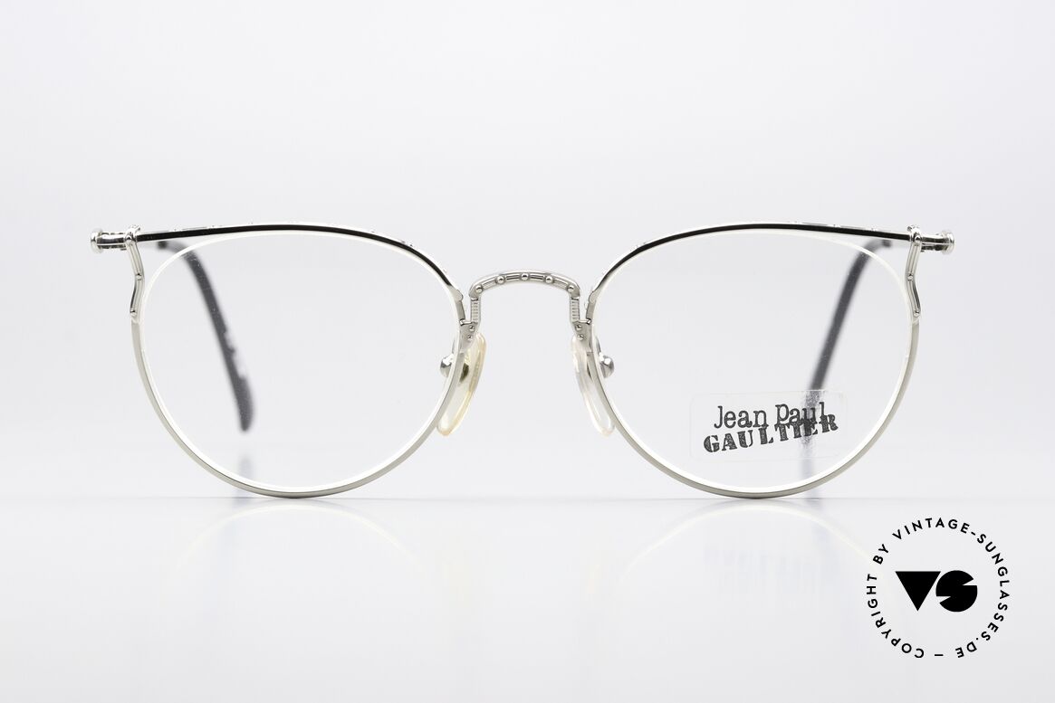 Jean Paul Gaultier 55-3177 Designer Eyewear 1997, lightweight frame with numerous fancy details, Made for Men and Women