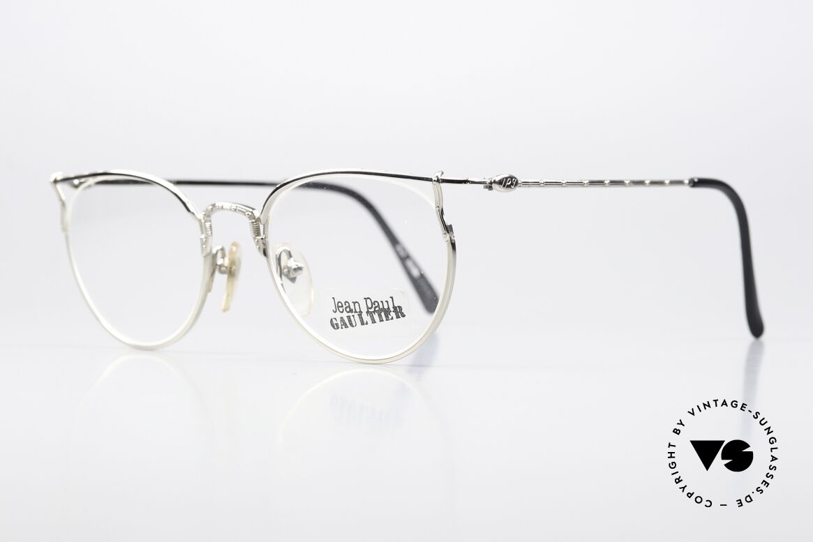 Jean Paul Gaultier 55-3177 Designer Eyewear 1997, interesting construction (semi rimless setting), Made for Men and Women
