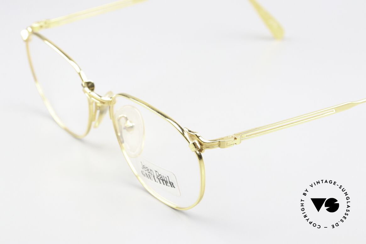 Jean Paul Gaultier 55-2173 Gold-Plated Glasses 90's, unworn (like all our rare vintage 90's designer glasses), Made for Men and Women