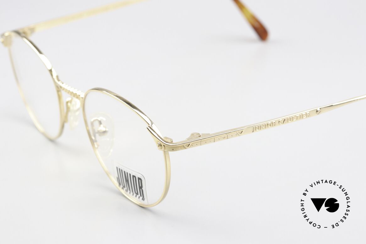 Jean Paul Gaultier 57-3172 Gold Plated Frame 1997, unworn, NOS (like all our old designer eyeglasses), Made for Men and Women