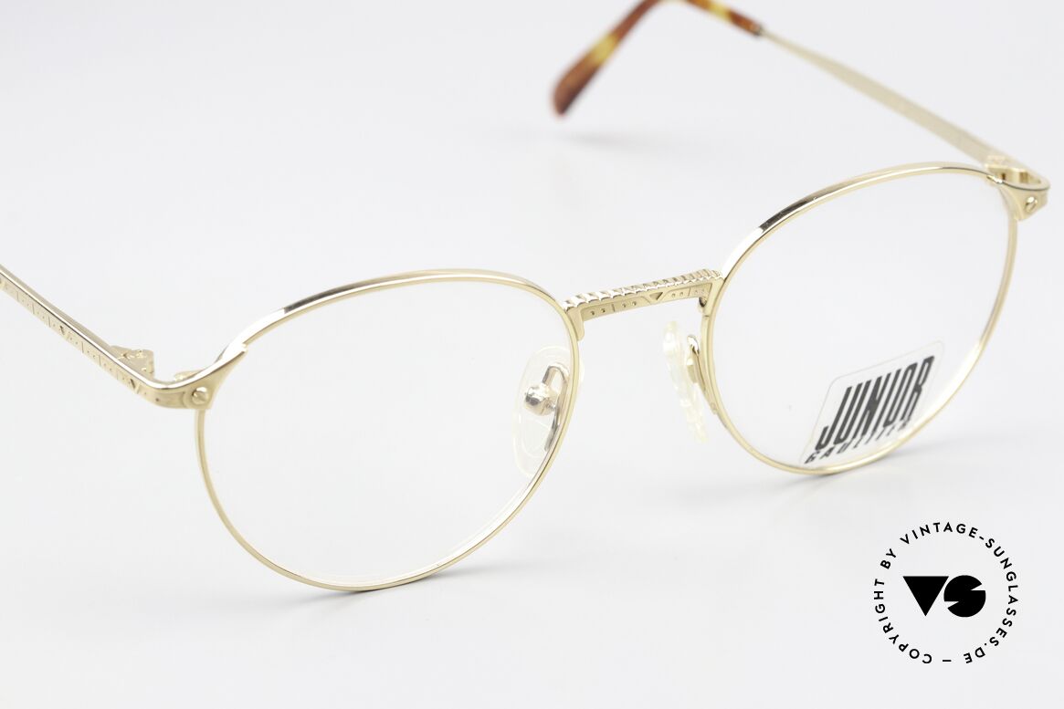 Jean Paul Gaultier 57-3172 Gold Plated Frame 1997, NO RETRO glasses, but true vintage glasses + case, Made for Men and Women
