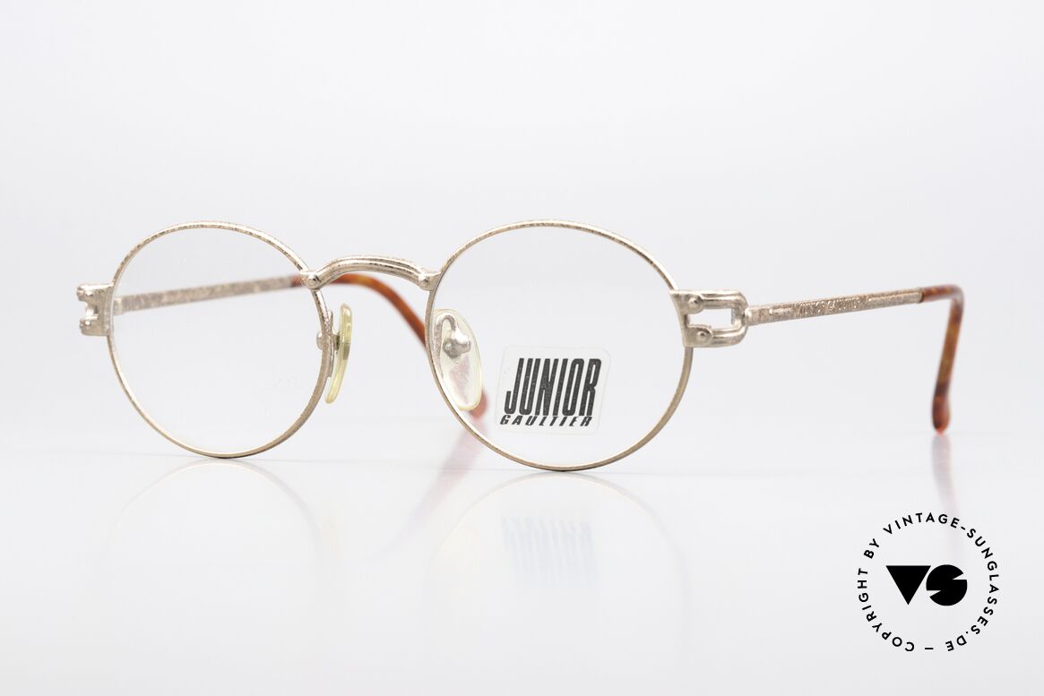 Jean Paul Gaultier 57-3176 90's Frame In Rusty Gold, RARE Jean Paul GAULTIER vintage glasses from 1997, Made for Men and Women