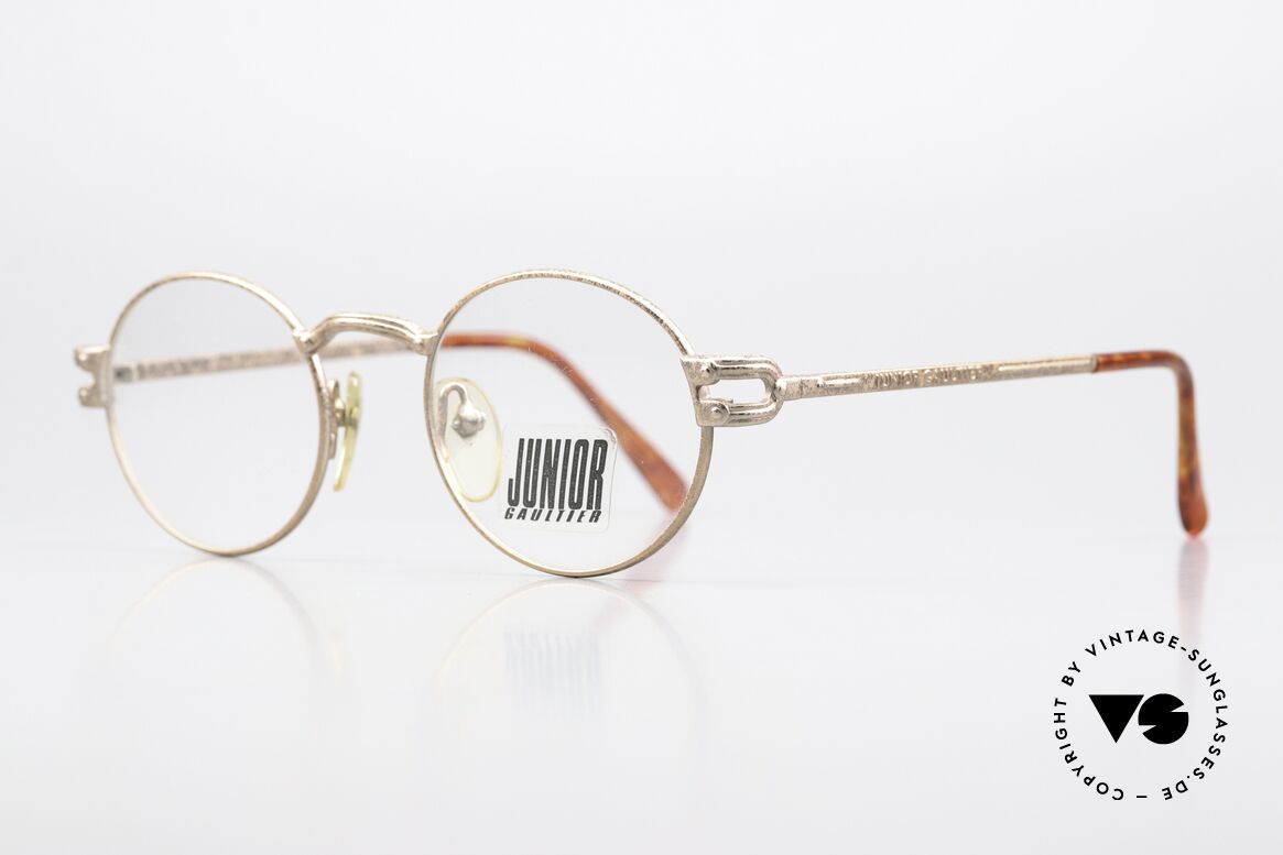 Jean Paul Gaultier 57-3176 90's Frame In Rusty Gold, unisex titanium frame with unique coloring / finish, Made for Men and Women