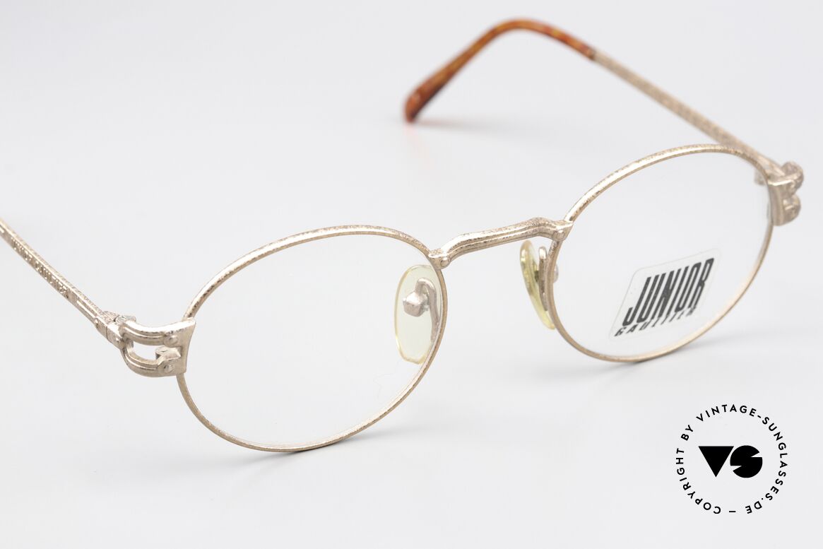 Jean Paul Gaultier 57-3176 90's Frame In Rusty Gold, fancy frame details, J.P.G. Junior Gaultier Collection, Made for Men and Women