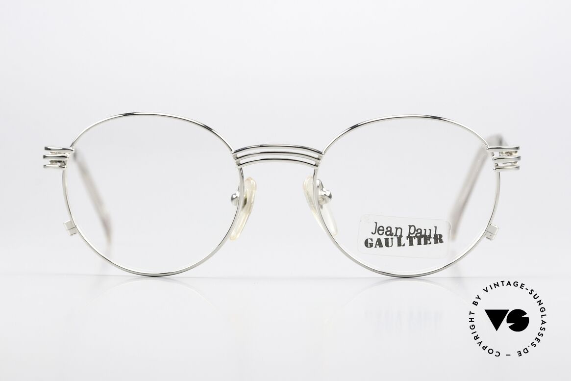 Jean Paul Gaultier 55-3174 90's Gaultier's Fork Glasses, the temples are shaped like a fork (typically unique JPG), Made for Men and Women