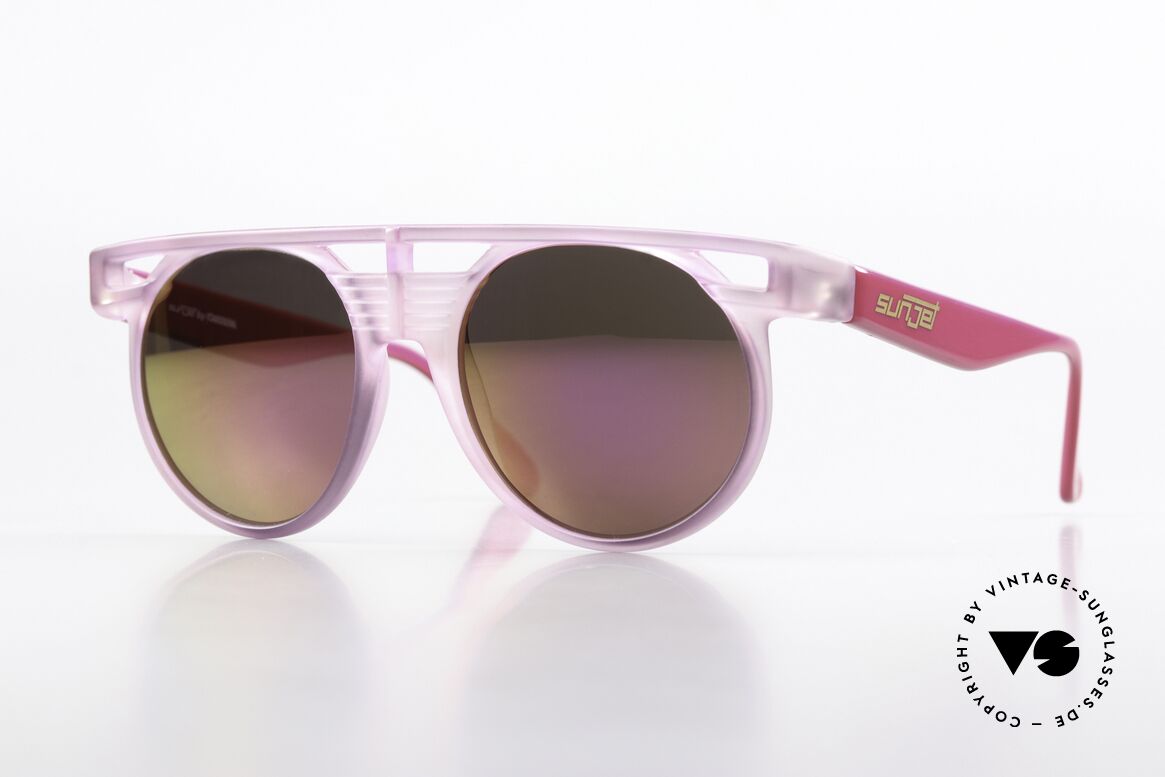 Carrera 5251 Purple Pink Mirrored 90's, striking vintage Carrera SUNJET sunglasses of the 90s, Made for Men and Women