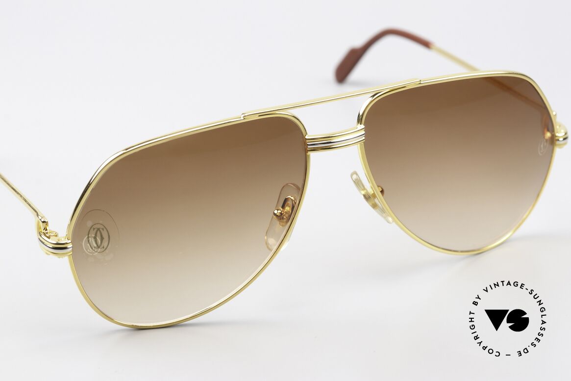 Cartier Vendome LC - M Sun Lenses With Cartier Logo, ultra rare original condition; stored for approx. 40 years, Made for Men