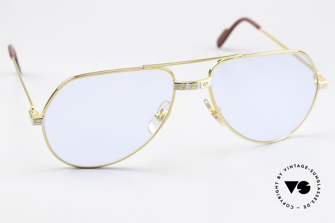 Cartier Vendome Santos - M Cobalt Blue Mineral Lenses, these mineral lenses are 30% Cobalt Blue, 100% UV prot., Made for Men