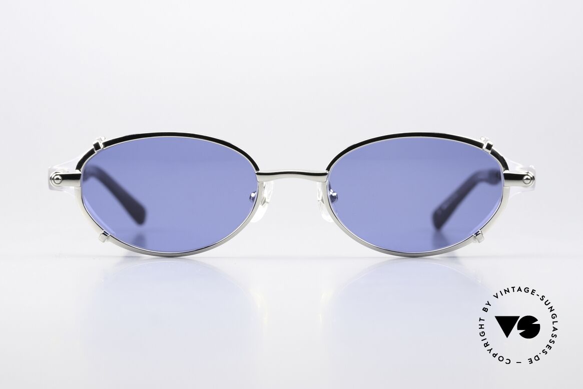 Jean Paul Gaultier 56-0035 Oval 90's Titanium Shades, oval shades, but striking and fancy (designer piece), Made for Men and Women