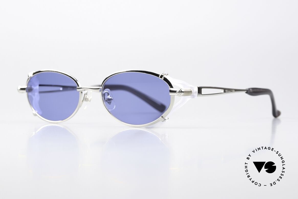 Jean Paul Gaultier 56-0035 Oval 90's Titanium Shades, titanium frame with small details; top-notch quality, Made for Men and Women